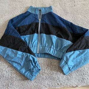 Shein Zip-up Jean Jacket Size Large Elastic